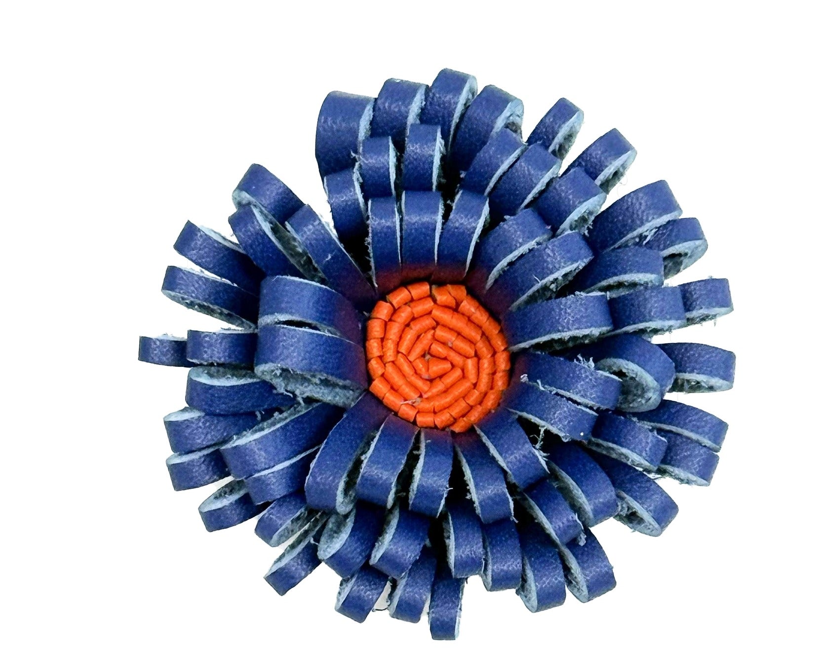LEATHER FLOWER ブローチ