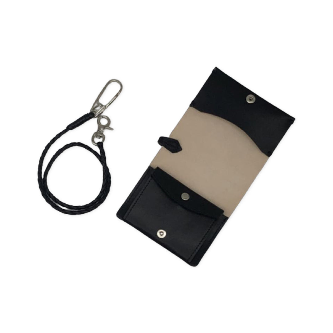 compact wallet with Leather strap【AC023-010】