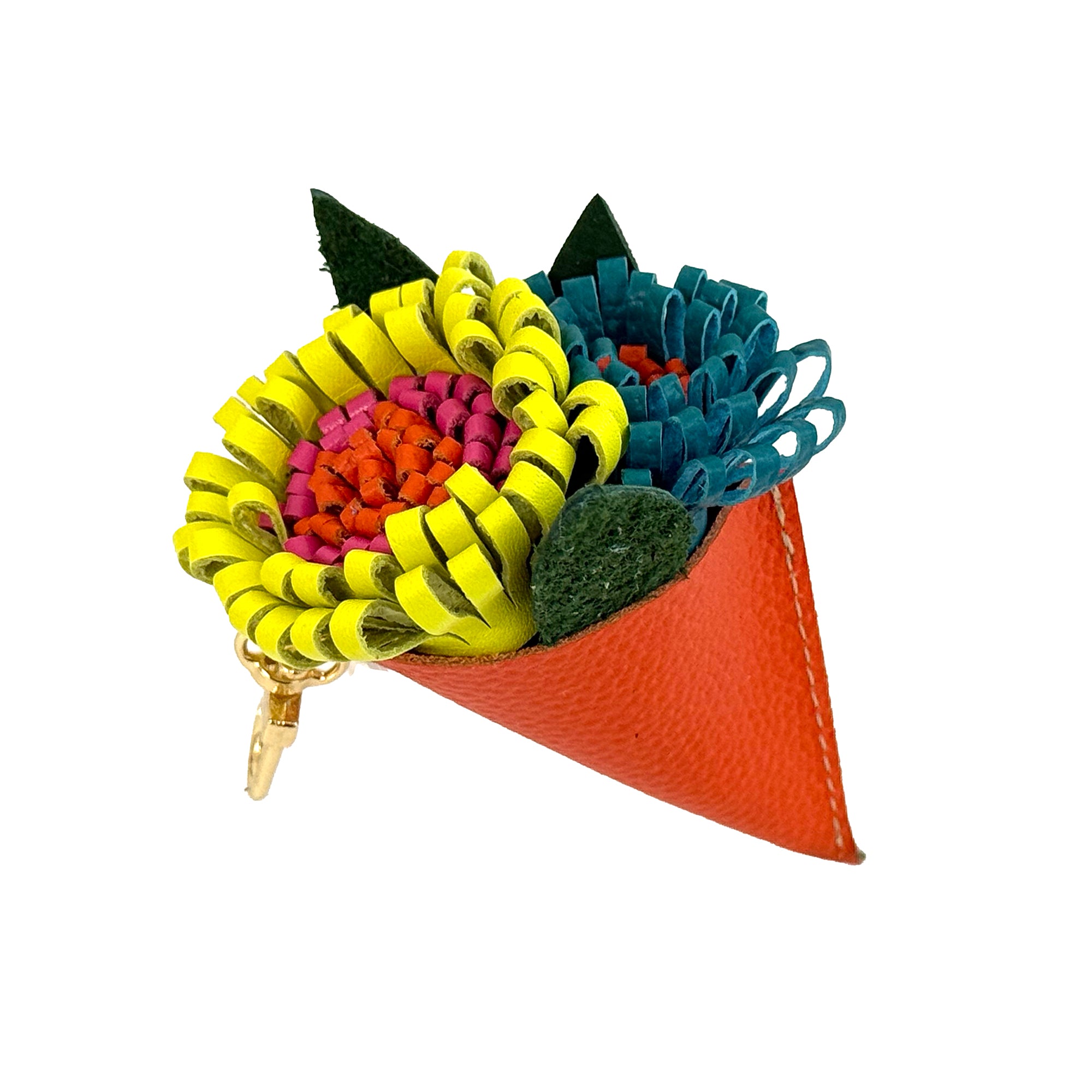 Leather Bouquet Mini Charm