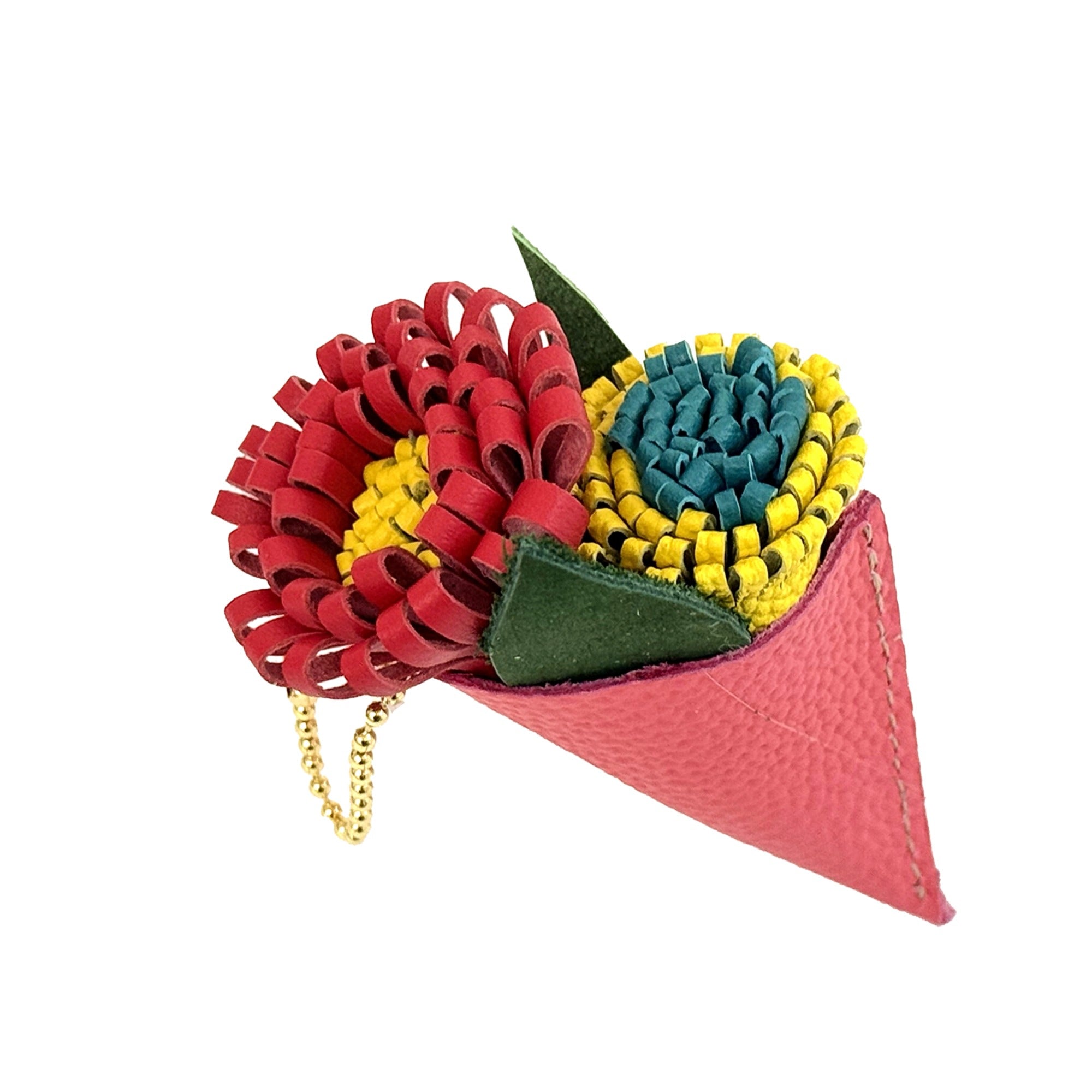 Leather Bouquet Mini Charm